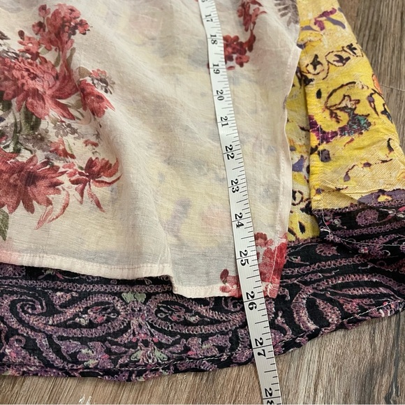 Anthropologie Aratta Silent Journey Top Heart Beat Blouse Tunic Women’s Small - Picture 7 of 8